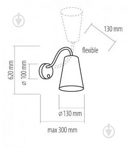 Бра TK Lighting 2448 1x60 Вт E27 белый с желтым Wire - фото 2