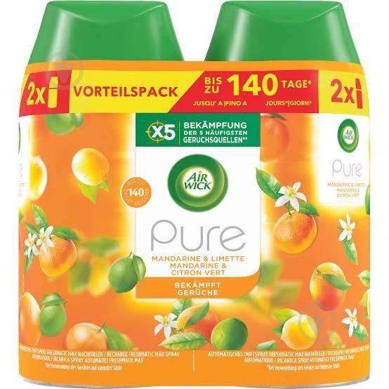 Набір змінних балонів Air Wick Freshmatic зігріваючий цитрусовий шпріц 2 шт. 250 мл — фото 2