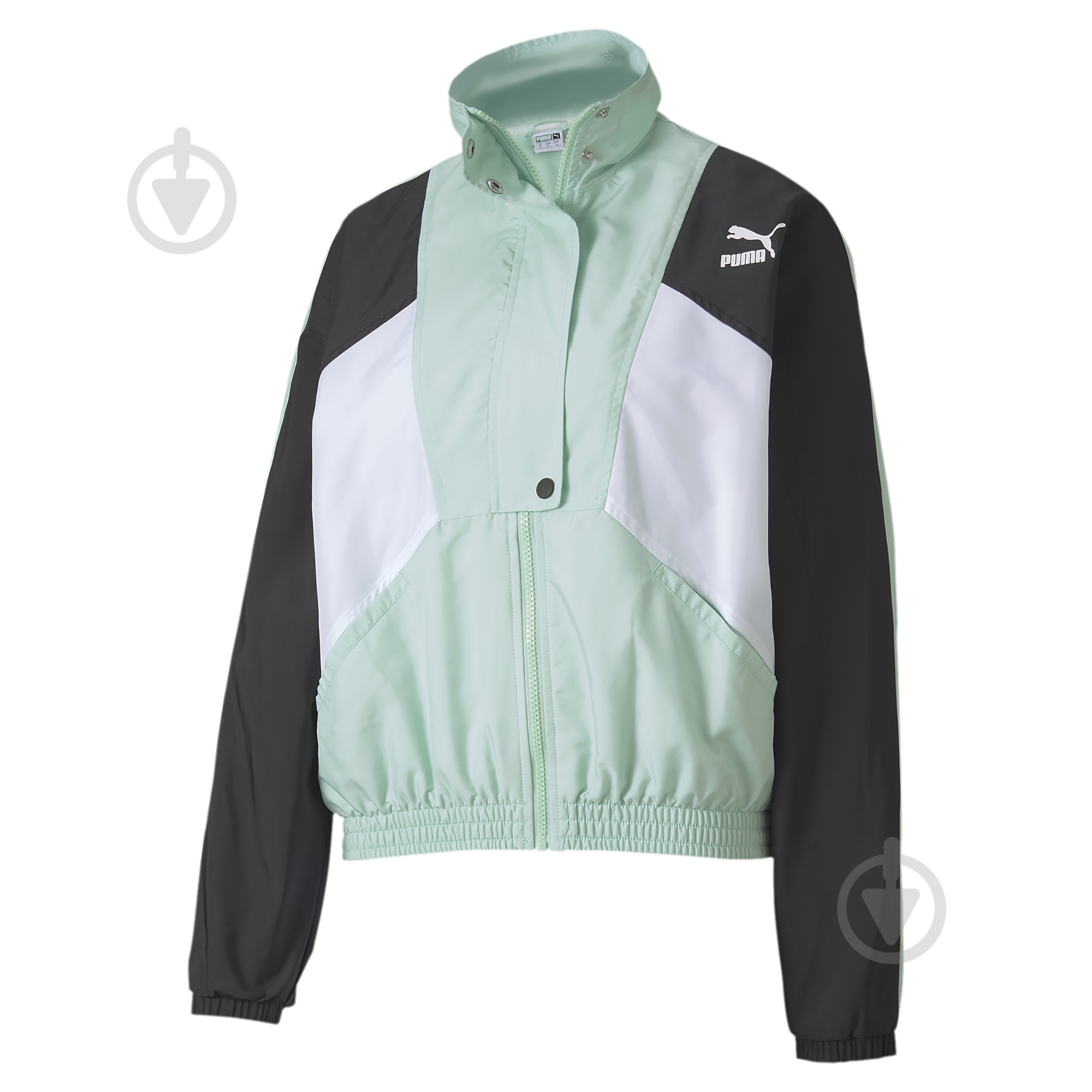 Ветровка женская демисезонная Puma TFS Woven Track Jacket 59629132 р.S зеленая - фото 1