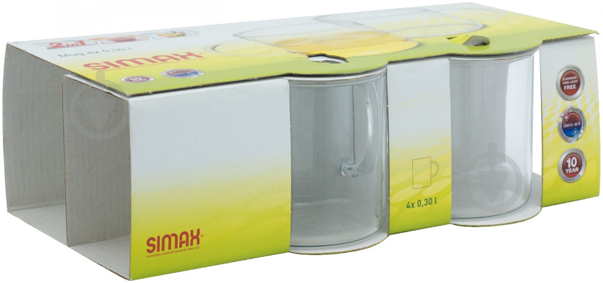 Набор чашек Simax 300 мл 4 шт. - фото 1