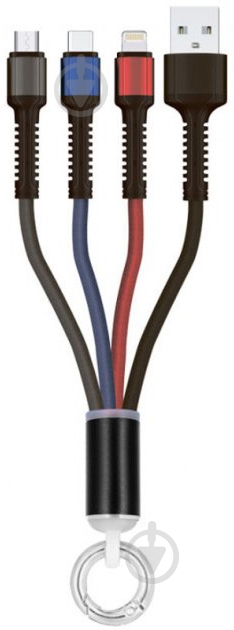 Дата-кабель Gelius Pro Splitter GP-UC130 3in1 0,2 м black (00000088320) - фото 1 Дата-кабель Gelius Pro Splitter GP-UC130 3in1 0,2 м black (00000088320) - фото 1
