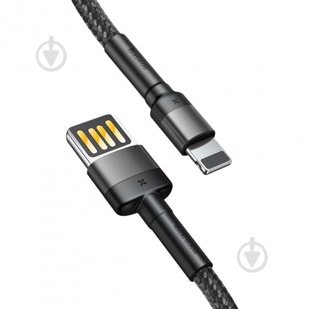 Дата-кабель BASEUS Cafule Special Edition USB-A to Lightning 1 м black (CALKLF-GG1) - фото 2 Дата-кабель BASEUS Cafule Special Edition USB-A to Lightning 1 м black (CALKLF-GG1) - фото 2