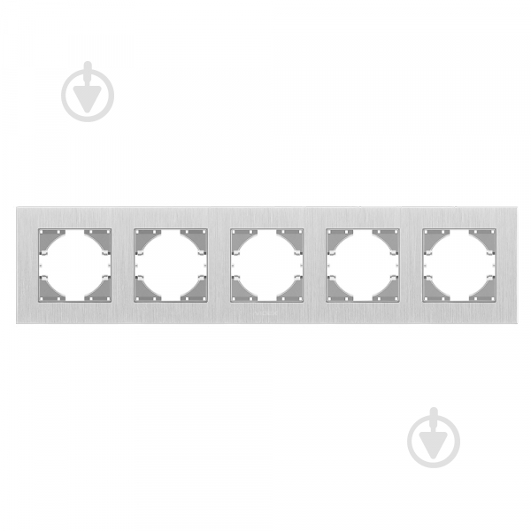 Рамка п'ятимісна Videx Binera горизонтальна срібний VF-BNFRA5H-SL - фото 1 Рамка п'ятимісна Videx Binera горизонтальна срібний VF-BNFRA5H-SL - фото 1