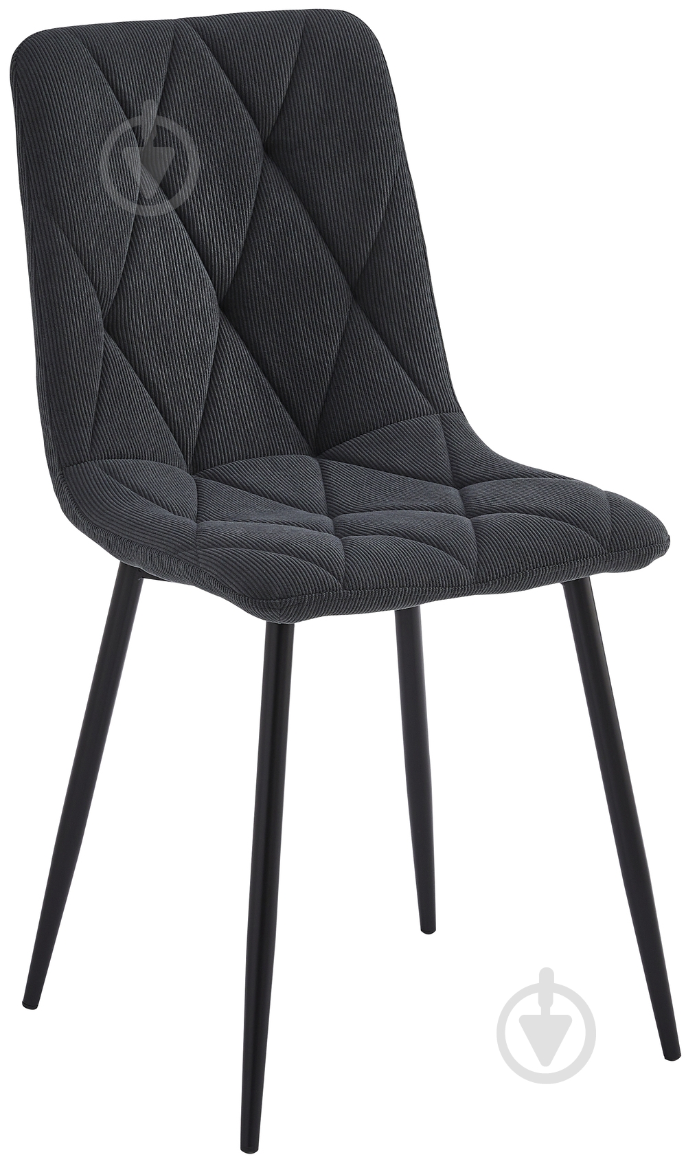 Стул Fly FS2 Velvet Grey-55 серый / черный - фото 1