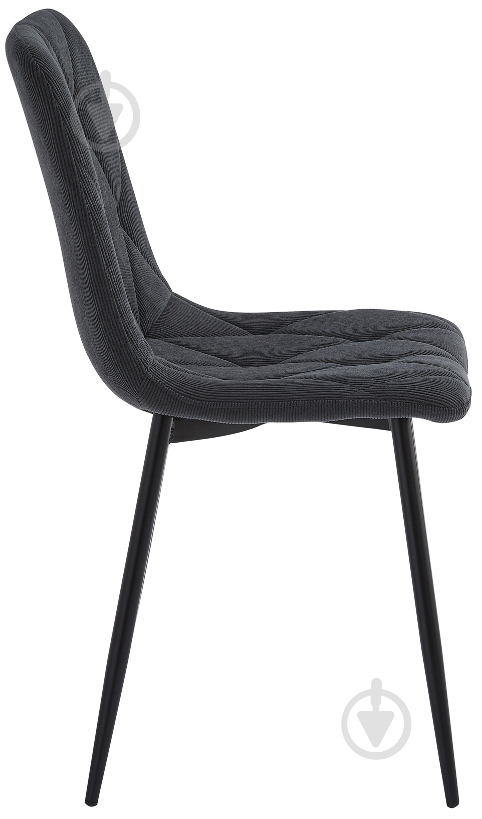 Стул Fly FS2 Velvet Grey-55 серый / черный - фото 3