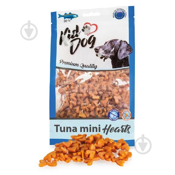 Лакомство KidDog мини сердечка с тунцем 70 г - фото 1 Лакомство KidDog мини сердечка с тунцем 70 г - фото 1