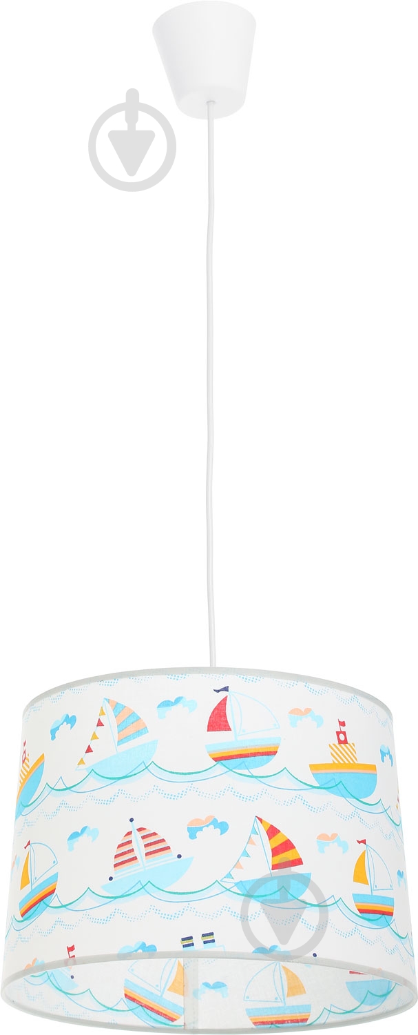 Подвес TK Lighting 1795 1x60 Вт E27 белый с голубым Kids - фото 1