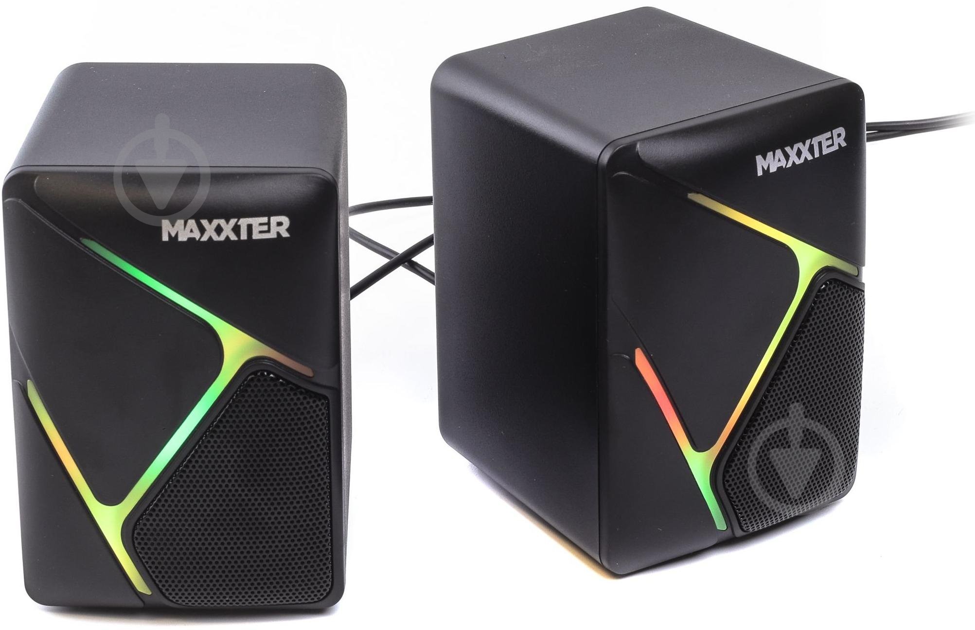 Акустична система Maxxter CSP-U004RGB 2.0 black - фото 1