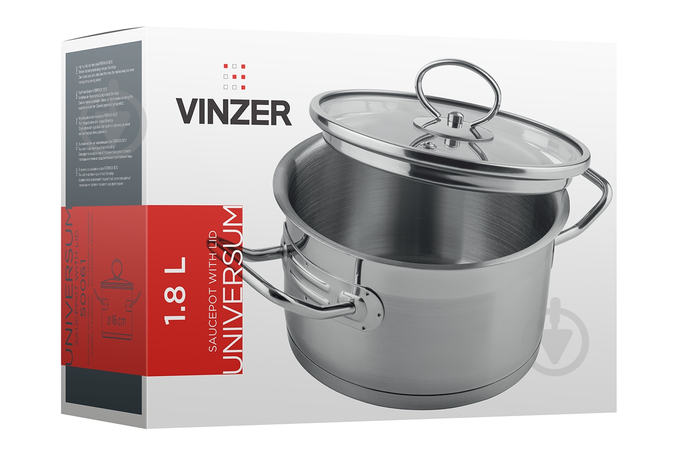 Кастрюля Vinzer 1,8 л 89061 - фото 3