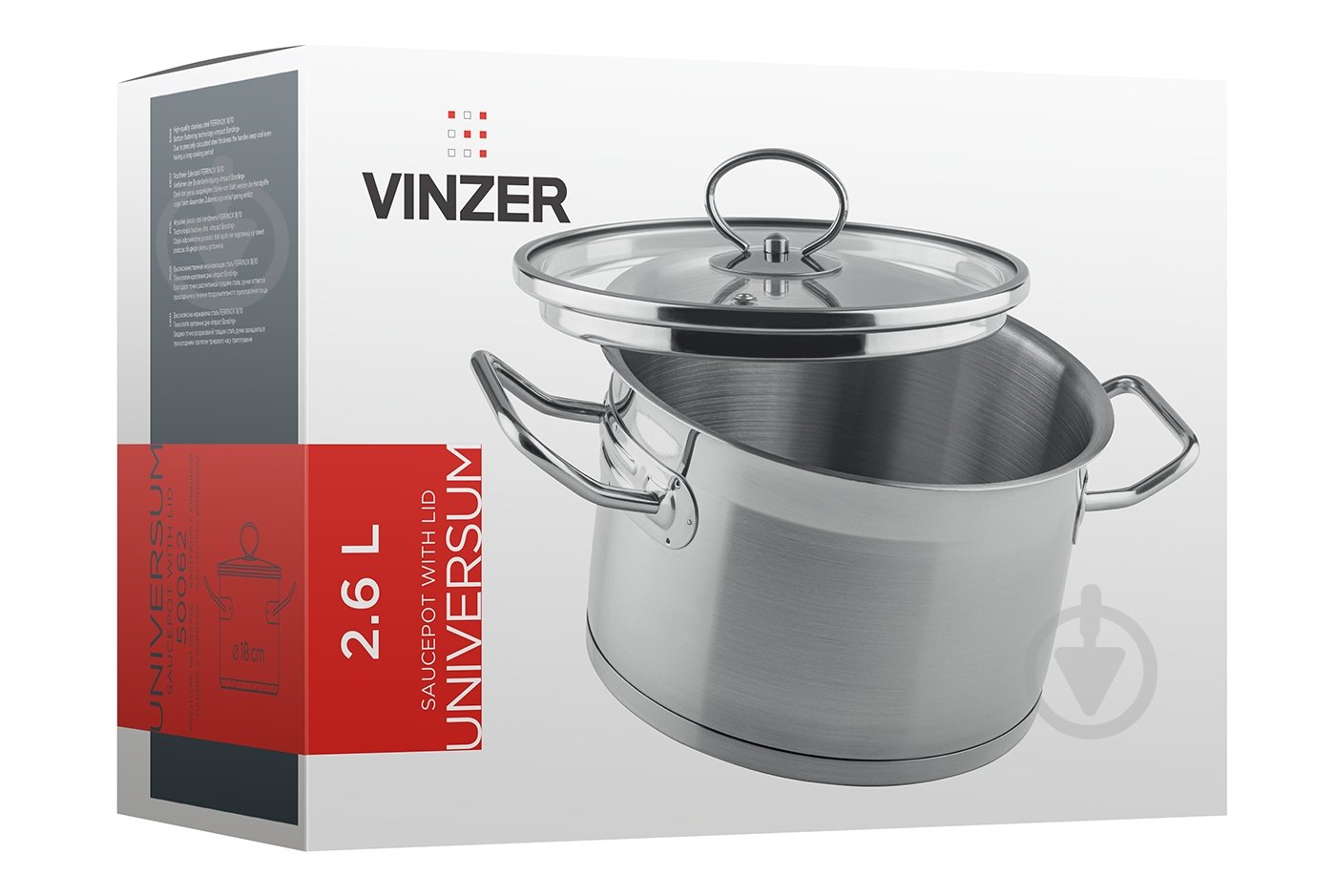 Кастрюля Vinzer 2,6 л 89062 - фото 3 Кастрюля Vinzer 2,6 л 89062 - фото 3