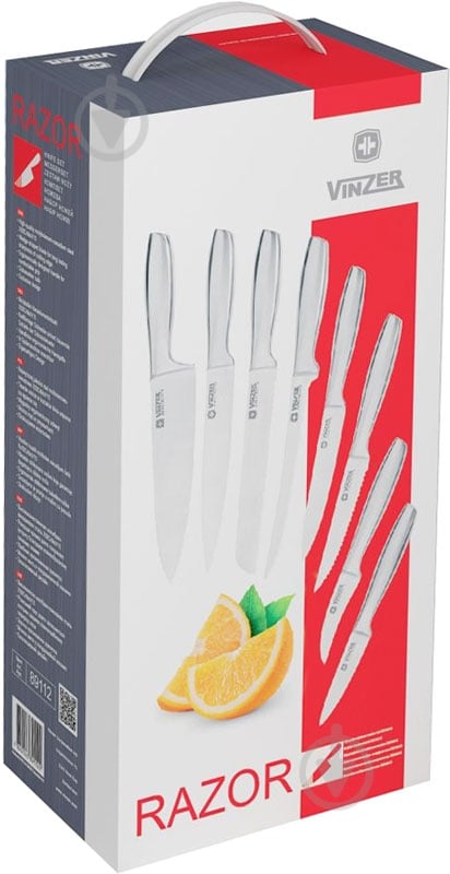 Набор ножей на подставке Vinzer Razor 89112 - фото 3