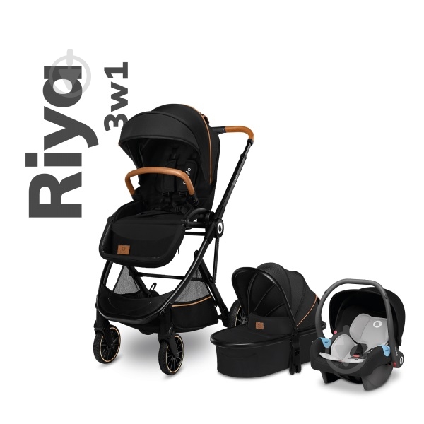 Коляска 3 в 1 Lionelo Riya 3in1 Black Onyx - фото 5