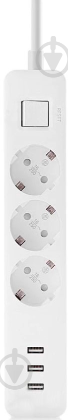Удлинитель Xiaomi Mi Power Strip (3-USB) белый 378726 - фото 2 Удлинитель Xiaomi Mi Power Strip (3-USB) белый 378726 - фото 2