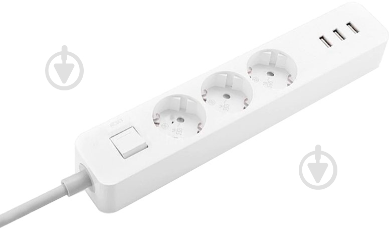 Удлинитель Xiaomi Mi Power Strip (3-USB) белый 378726 - фото 1 Удлинитель Xiaomi Mi Power Strip (3-USB) белый 378726 - фото 1