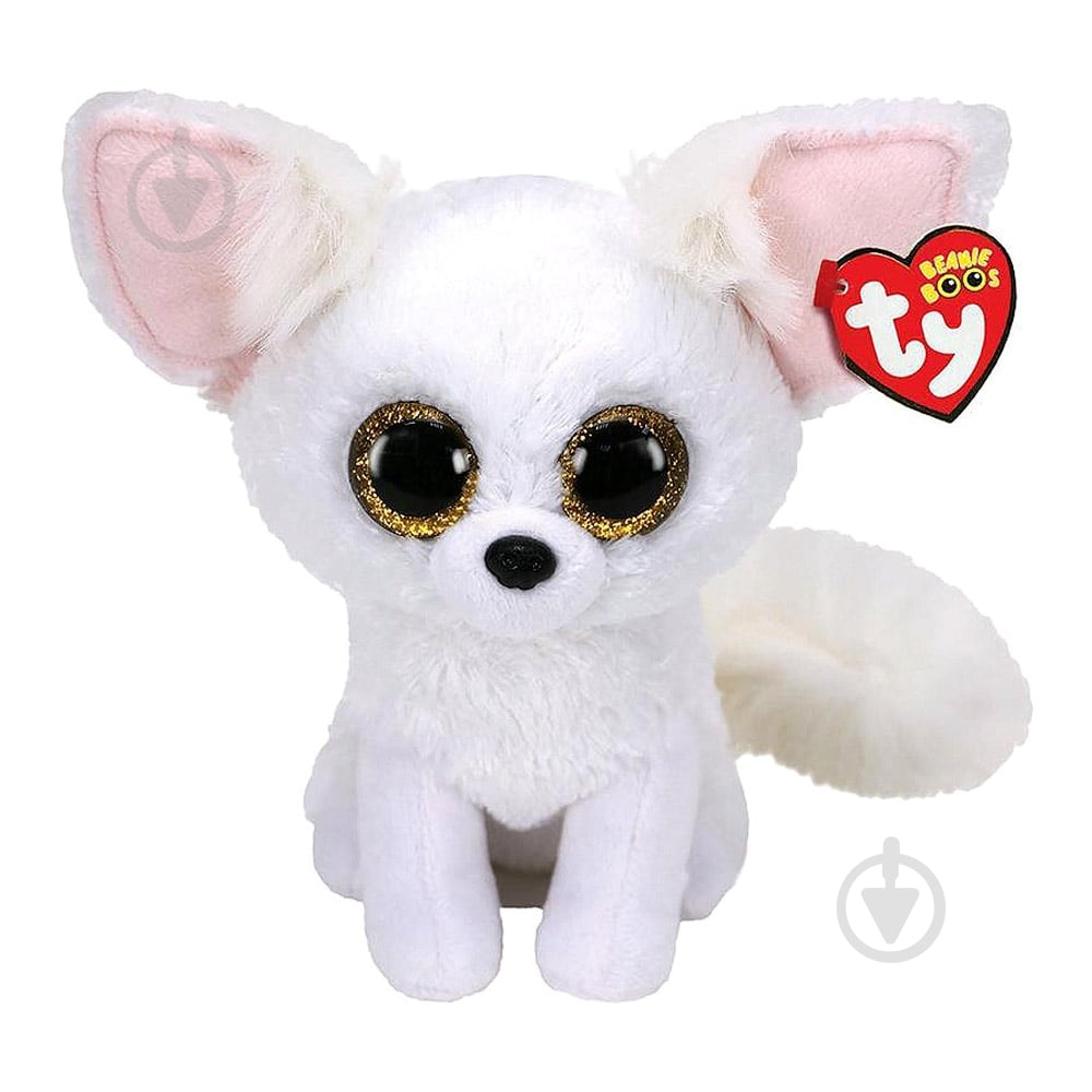М'яка іграшка TY Beanie boo's Лисиця Фенек 15 см білий 36225 - фото 1