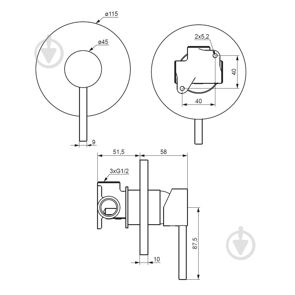 Змішувач для душу Damixa Scandinavian Pure 367500300 - фото 4