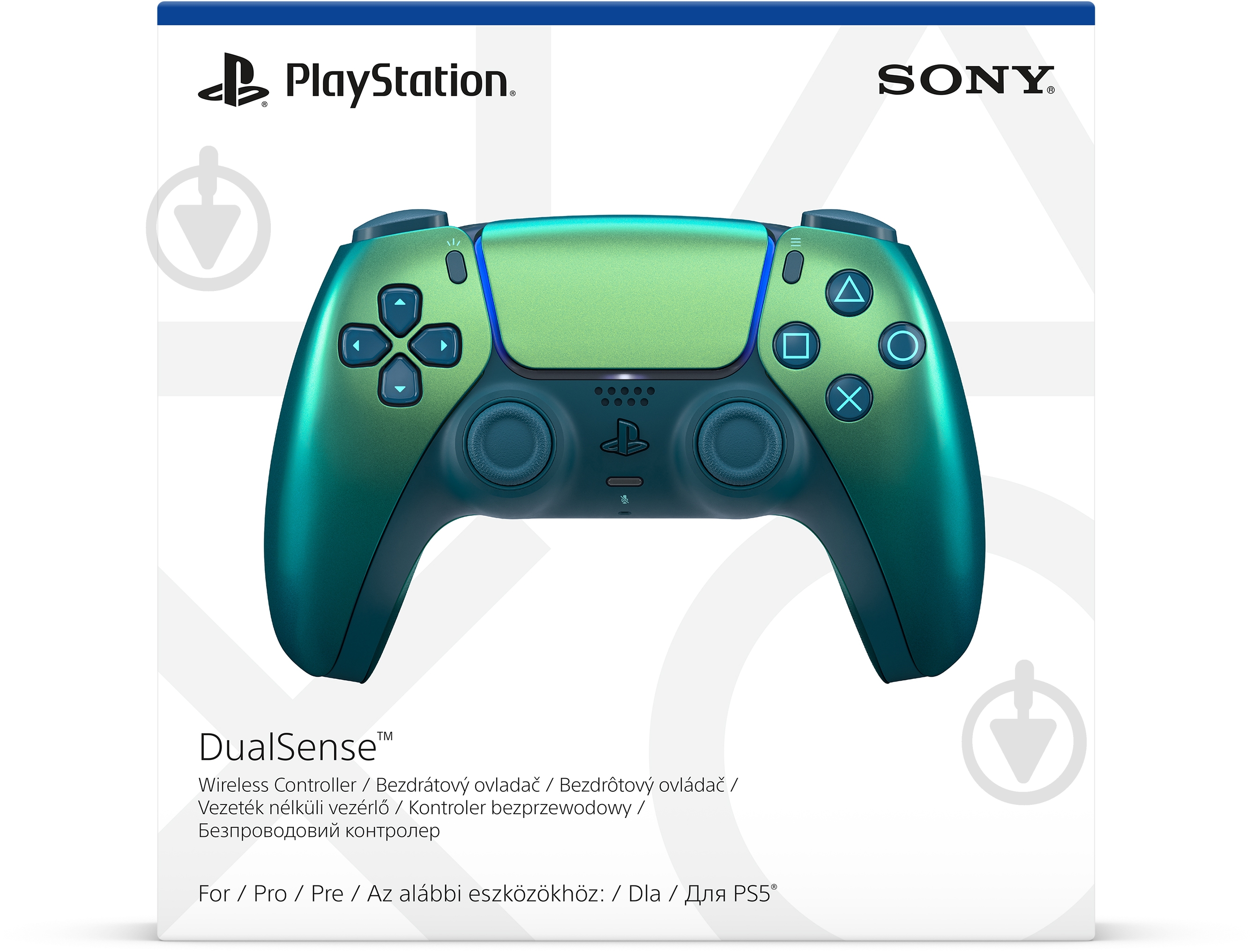 Геймпад беспроводной Sony DualSense для PS5 Chrome Teal (1000044461) - фото 1