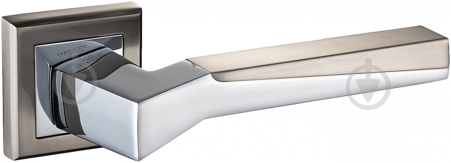 Ручка на розетке MVM Z-1319 матовый никель/хром - фото 1 Ручка на розетке MVM Z-1319 матовый никель/хром - фото 1