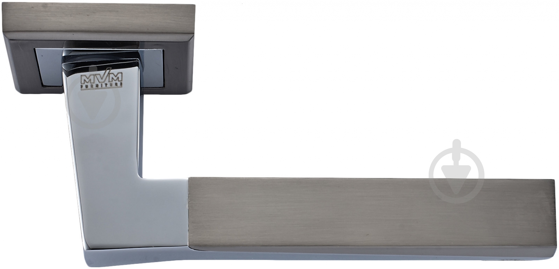 Ручка на розетке MVM Z-1319 матовый никель/хром - фото 3 Ручка на розетке MVM Z-1319 матовый никель/хром - фото 3