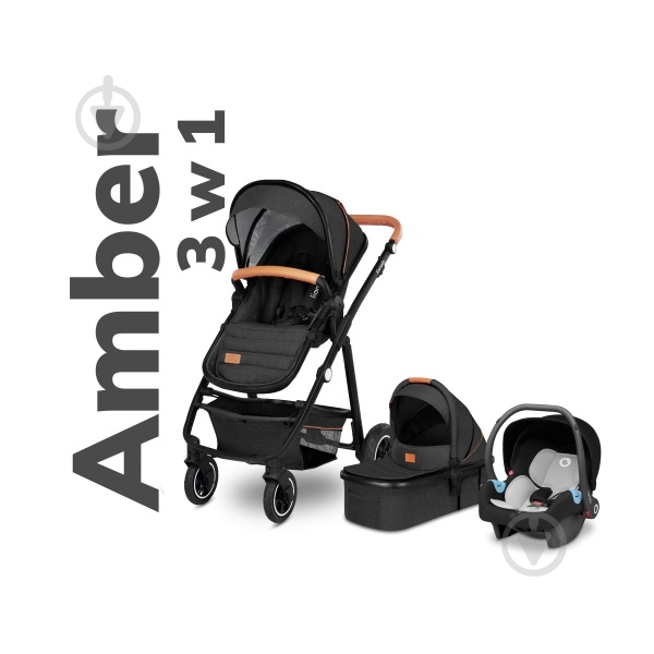 Коляска 3 в 1 Lionelo Amder 3в1 Grey Graphite - фото 6 Коляска 3 в 1 Lionelo Amder 3в1 Grey Graphite - фото 6