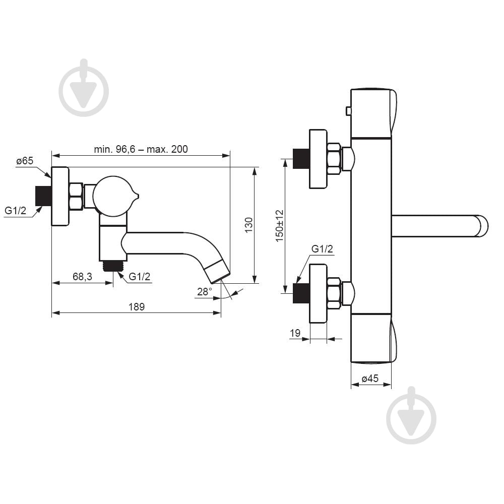 Змішувач для ванни/душу Damixa Scandinavian Pure 363000300 - фото 4