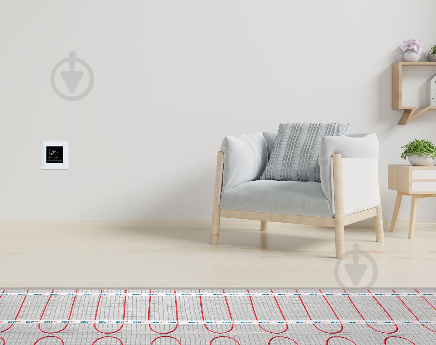 Нагревательный мат DEVI 83030560, 0,5*1 DEVIcomfort 150Т 69 Вт, площадь 0.5 м.кв. - фото 5