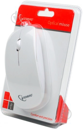 Мышь Gembird MUS-103-W white - фото 3 Мышь Gembird MUS-103-W white - фото 3