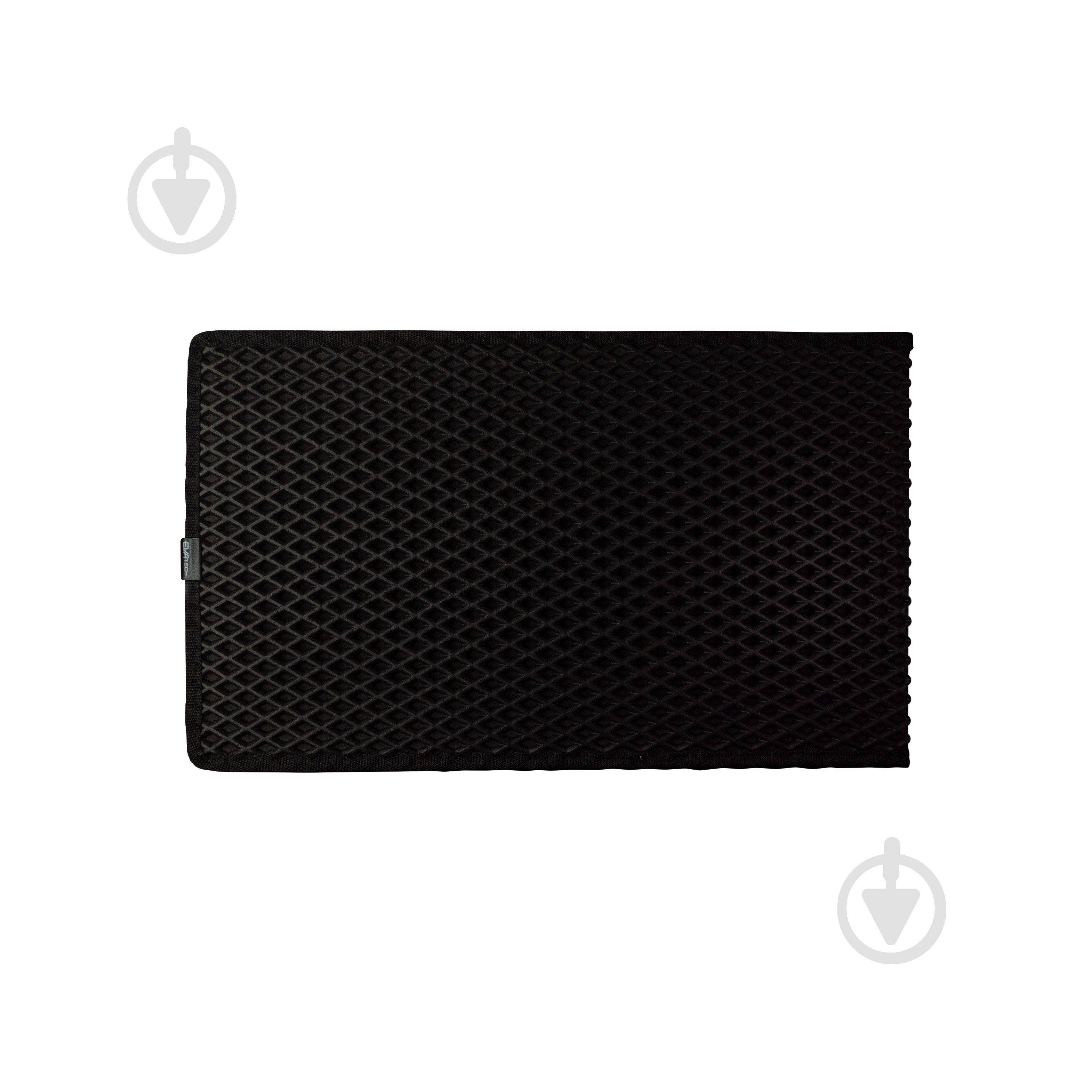 Килимок для туалету EVAtech Kitty 50х30 см чорний ромб - фото 1 Килимок для туалету EVAtech Kitty 50х30 см чорний ромб - фото 1
