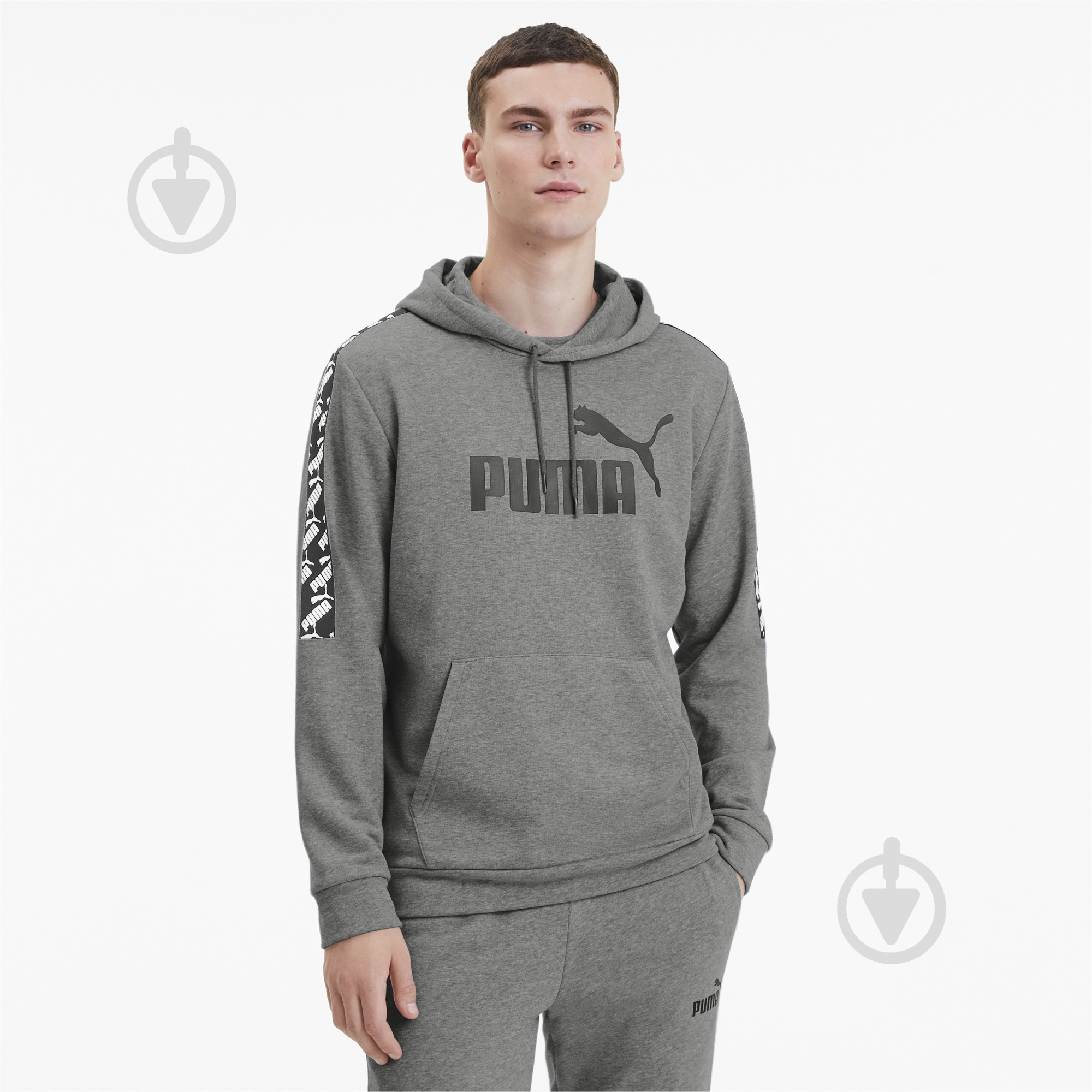 Джемпер Puma Amplified Hoody TR 58139303 р. L сірий - фото 1 Джемпер Puma Amplified Hoody TR 58139303 р. L сірий - фото 1