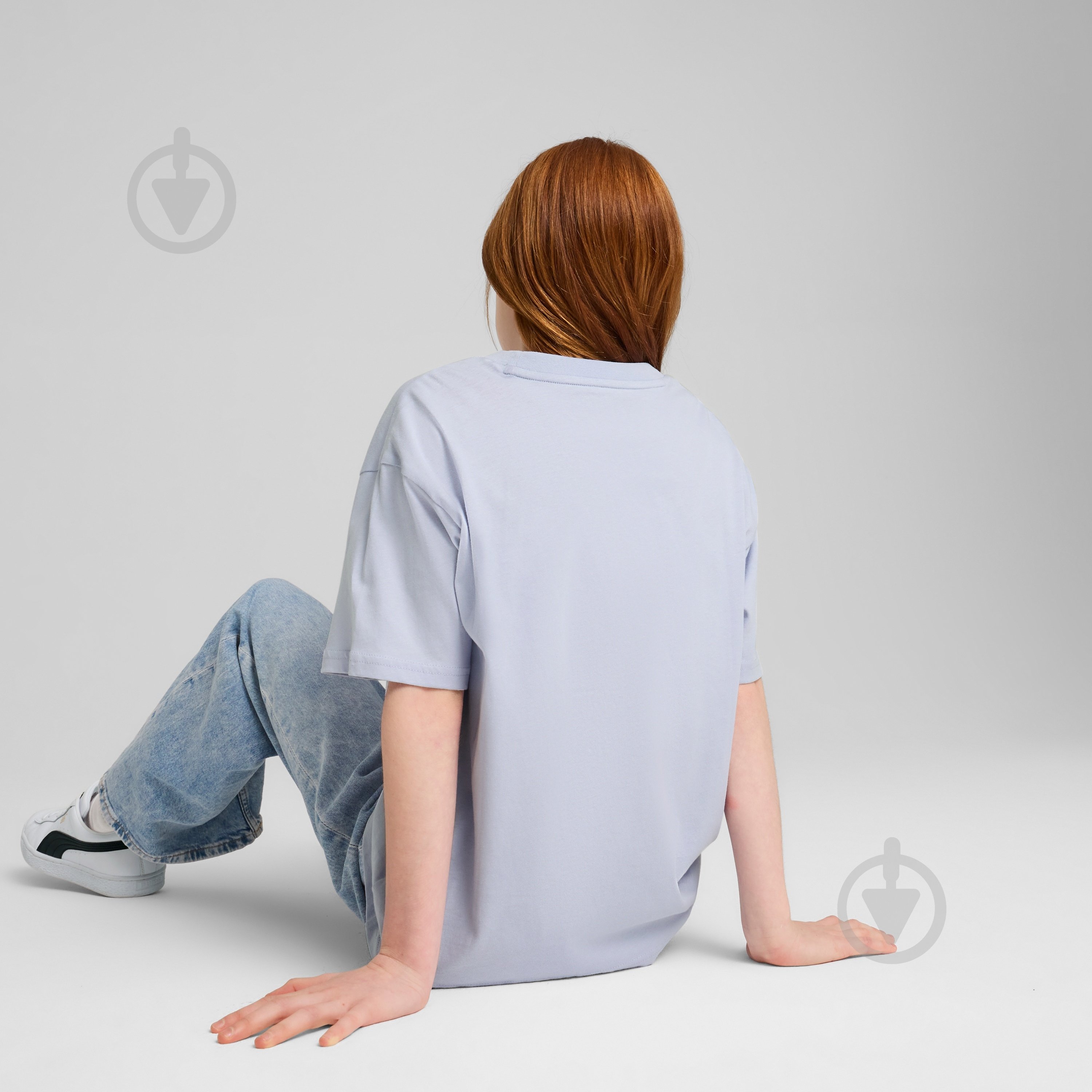 Футболка Puma ESS Boxy Tee G 68513147 р.164 голубой - фото 4 Футболка Puma ESS Boxy Tee G 68513147 р.164 голубой - фото 4