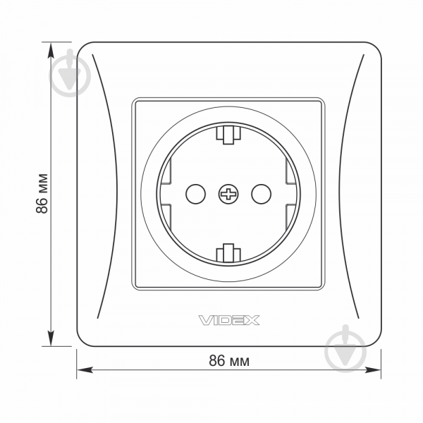 Розетка із заземленням Videx Binera IP20 чорний графіт VF-BNSK1G-BG - фото 4