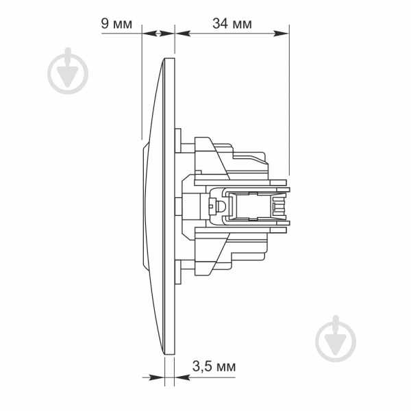 Розетка із заземленням Videx Binera IP20 чорний графіт VF-BNSK1G-BG - фото 5
