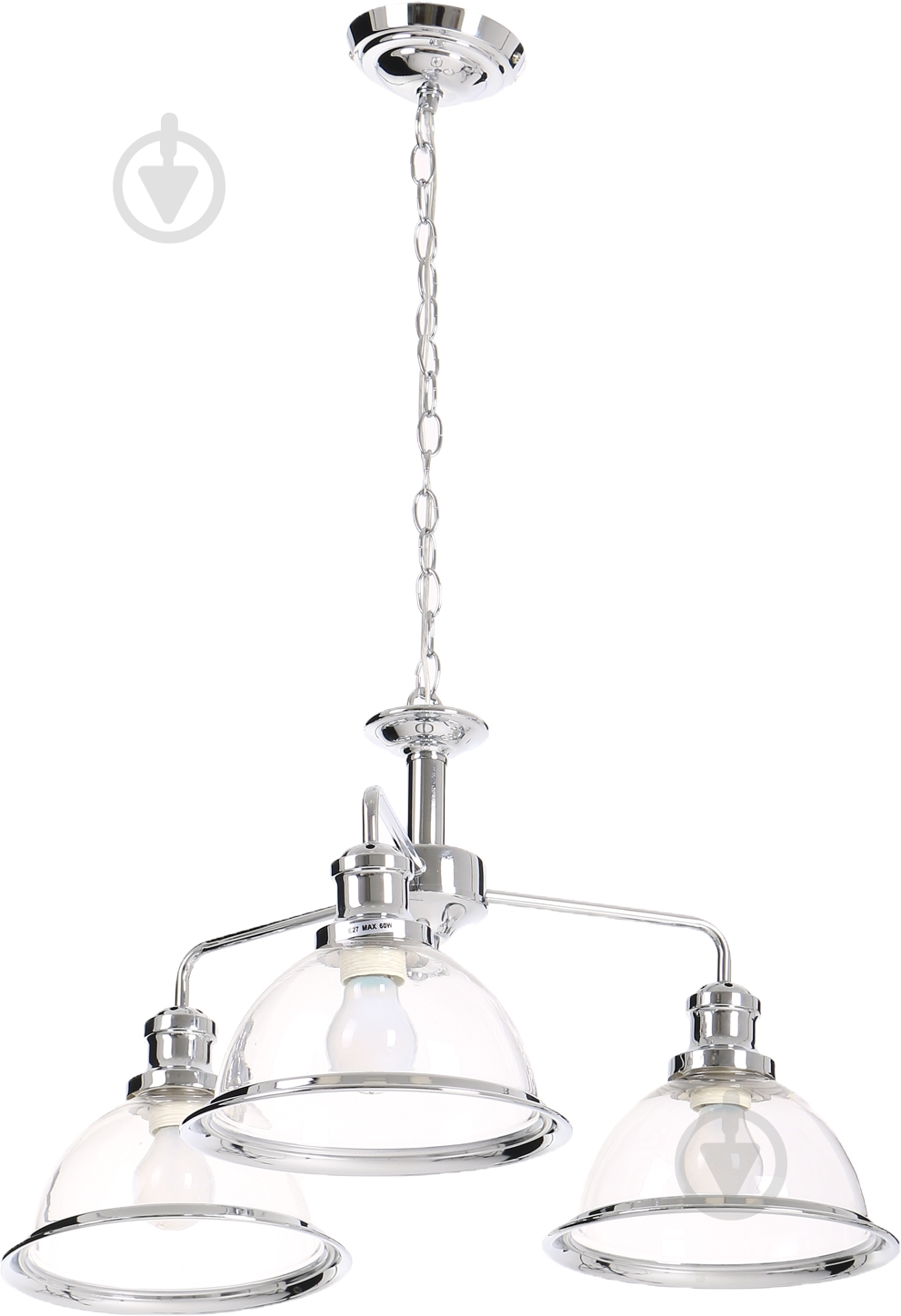 Люстра Arte Lamp A9273LM-3CC 3x60 Вт E27 хром Oglio - фото 1 Люстра Arte Lamp A9273LM-3CC 3x60 Вт E27 хром Oglio - фото 1