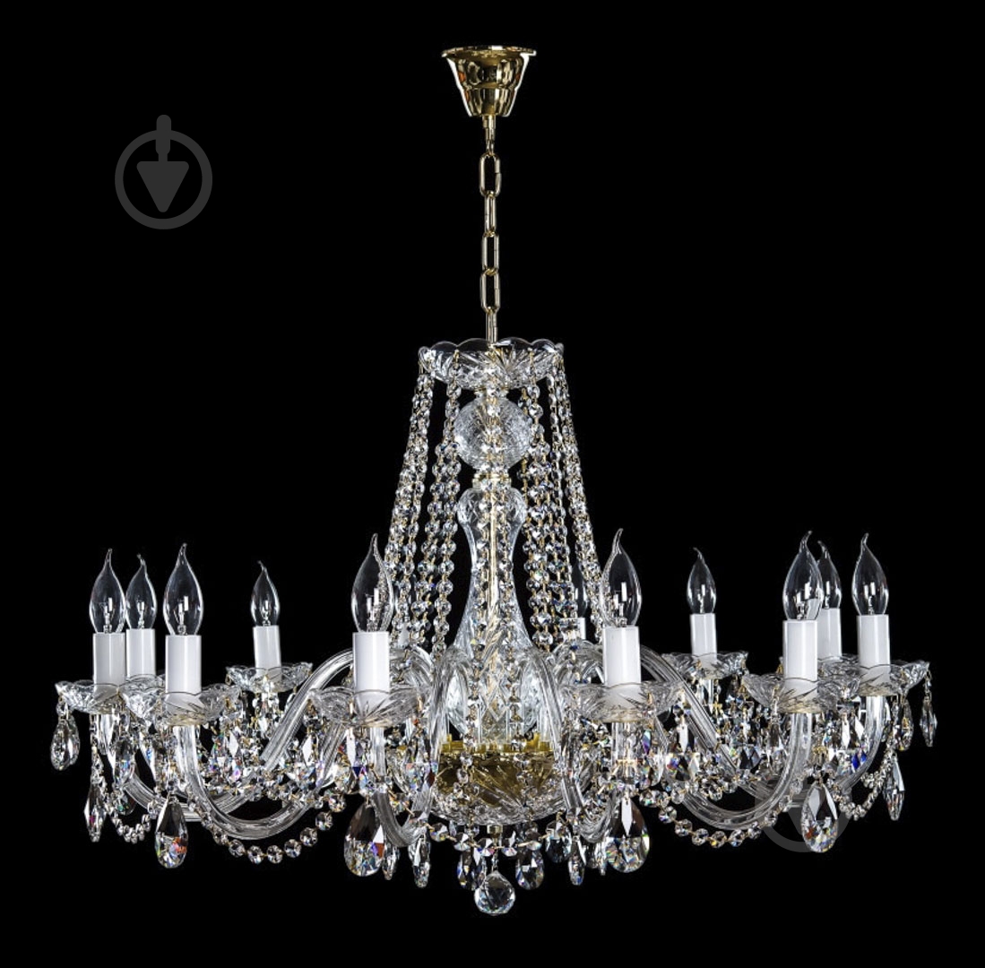 Люстра подвесная Crystal Life 12x40 Вт E14 золото A1030LM-12GO - фото 3