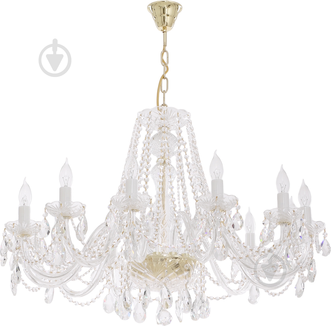 Люстра подвесная Crystal Life 12x40 Вт E14 золото A1030LM-12GO - фото 1