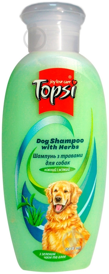 Шампунь Topsi З травами 200 мл для собак - фото 1 Шампунь Topsi З травами 200 мл для собак - фото 1