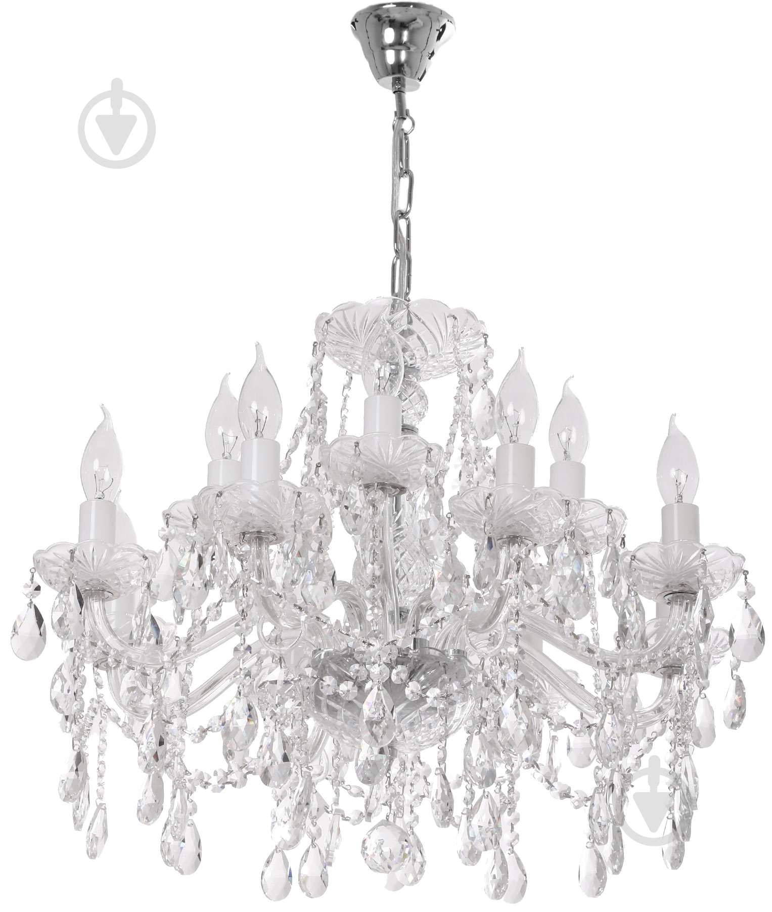 Люстра подвесная Crystal Life 12x40 Вт E14 хром A2320LM-4-8CC - фото 1