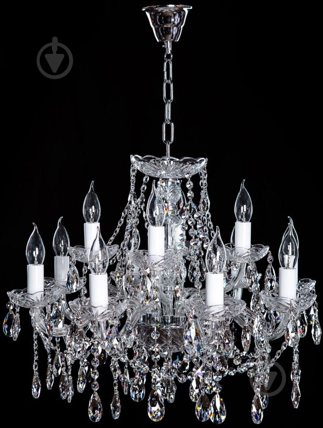 Люстра подвесная Crystal Life 12x40 Вт E14 хром A2320LM-4-8CC - фото 3
