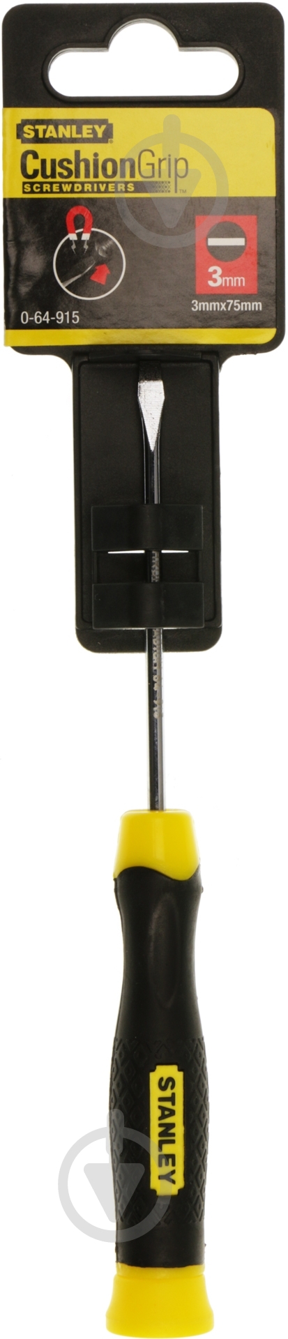 Отвертка Stanley CUSHION GRIP SL3×75 мм 0-64-915 - фото 2