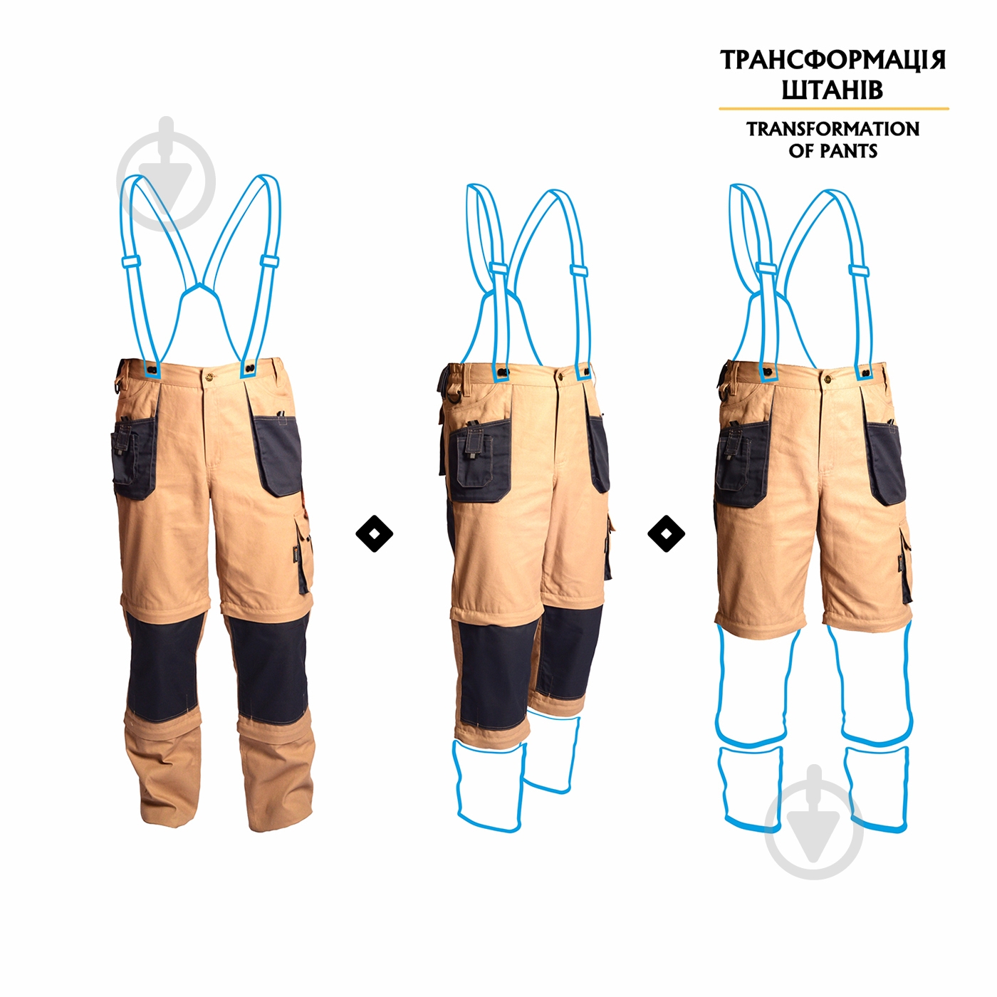 Брюки рабочие Trident Safari р. XXL XXL рост 3-4 TRIDENT бежево-черный - фото 5 Брюки рабочие Trident Safari р. XXL XXL рост 3-4 TRIDENT бежево-черный - фото 5