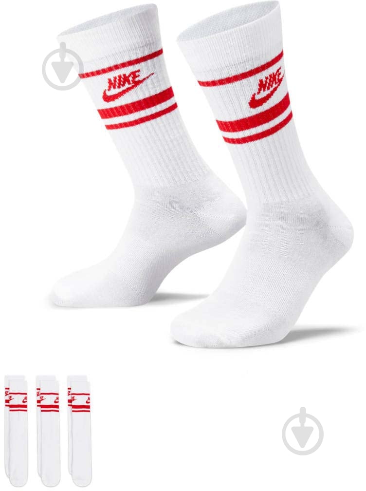 Шкарпетки Nike U NK NSW EVERYDAY ESSENTIAL CR DX5089-102 р.38-42 білий 3 пари шт. - фото 3