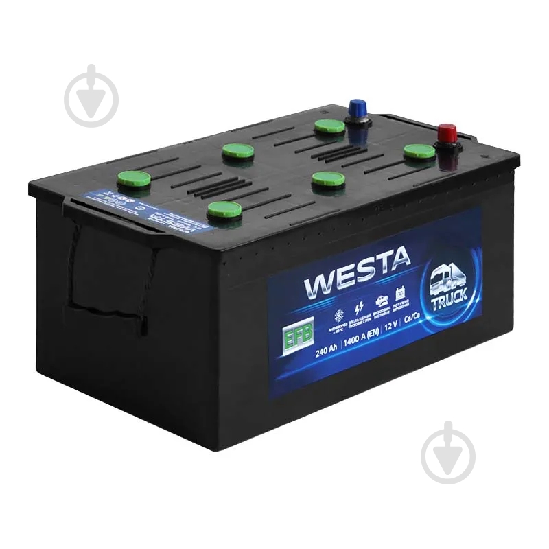 Аккумулятор автомобильный Westa EFB 6CT 240Ah 1400A 12V «+» слева (WEFB240) - фото 1