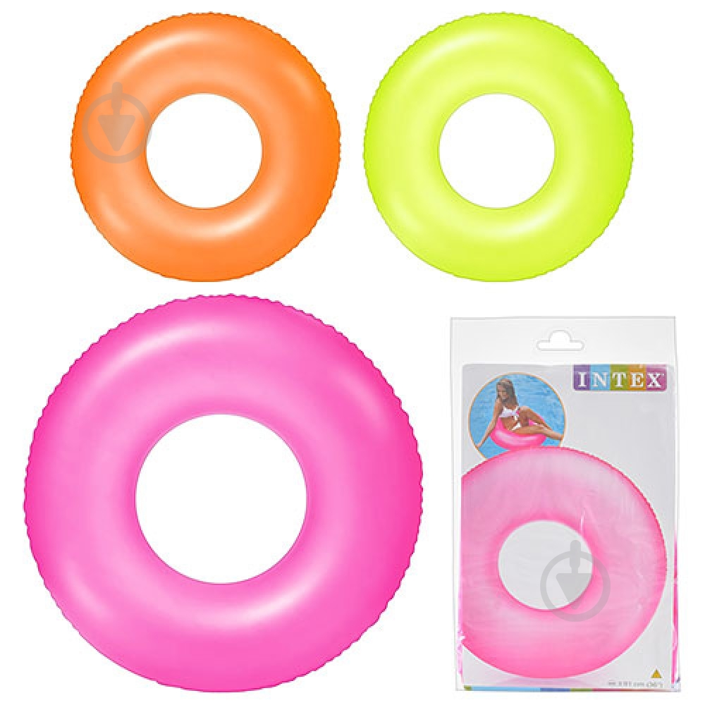 Круг надувной Intex ø91 59262 в ассортименте - фото 1