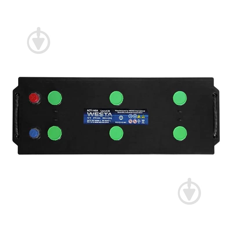 Аккумулятор автомобильный Westa EFB 6CT 145Ah 950A 12V «+» слева (WEFB145) - фото 2 Аккумулятор автомобильный Westa EFB 6CT 145Ah 950A 12V «+» слева (WEFB145) - фото 2