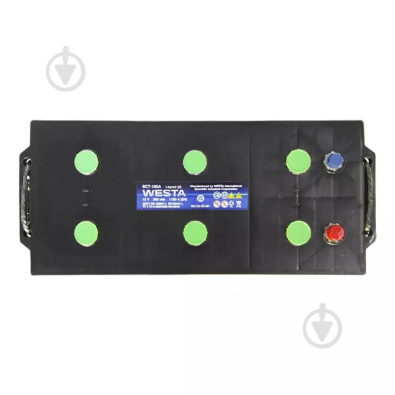 Акумулятор автомобільний Westa EFB 6CT 185Ah 1150A 12V «+» ліворуч (WEFB185) - фото 3