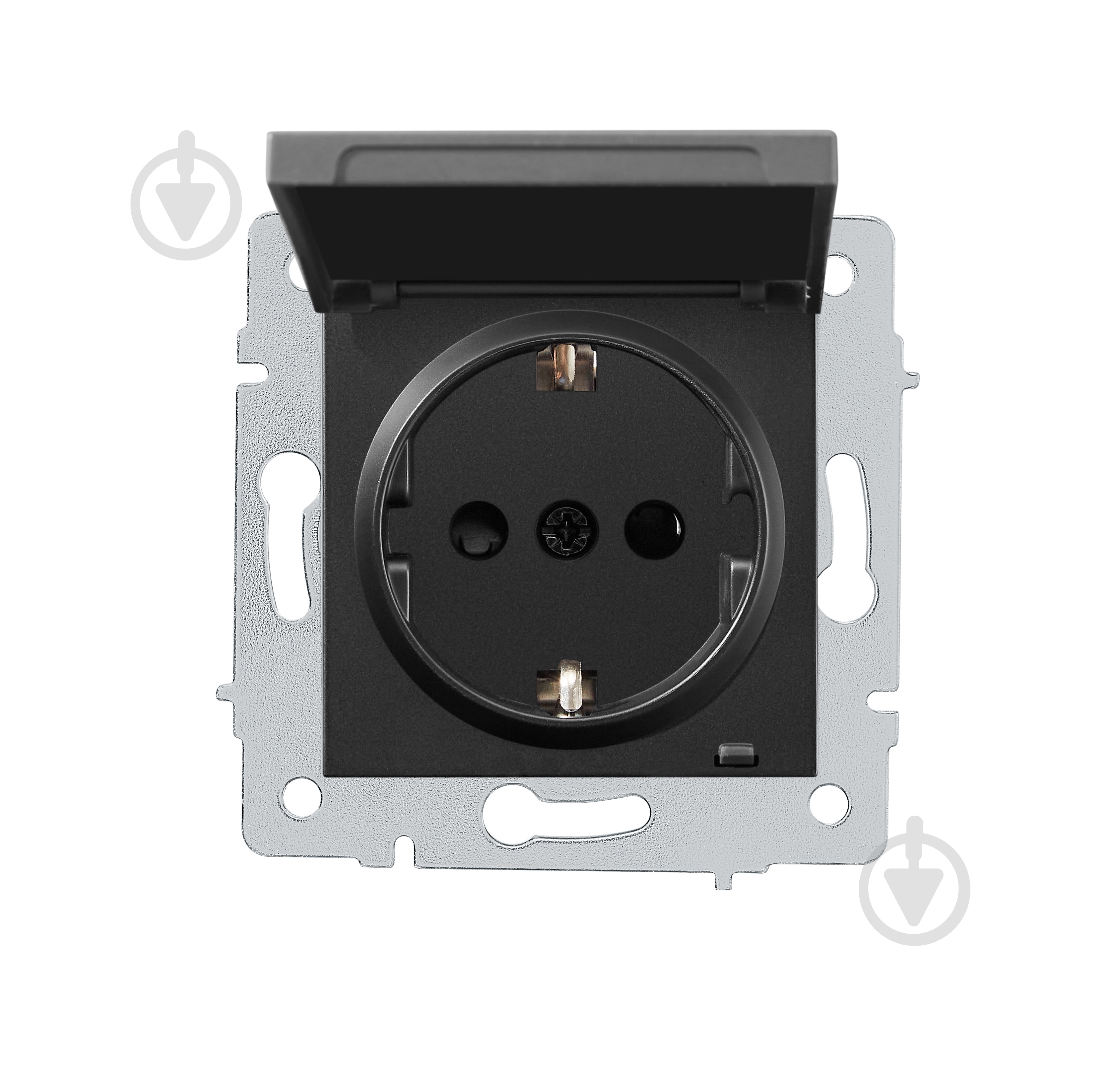 Механизм розетки с заземлением HausMark Stelo IP20 антрацит 501-4288-123B - фото 2