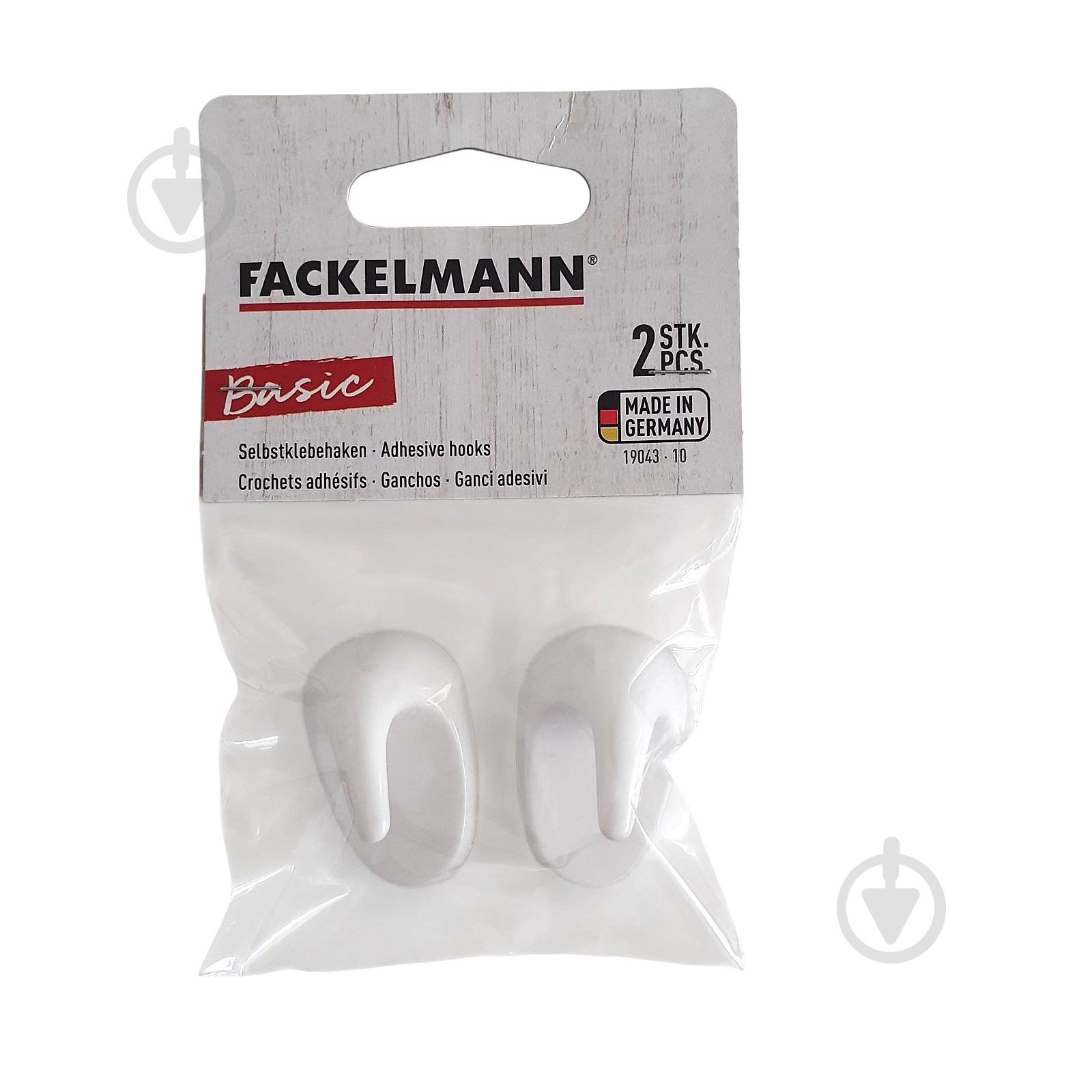 Набор клейких крючков Fackelmann Basic 40 мм 2 шт.19043 - фото 1 Набор клейких крючков Fackelmann Basic 40 мм 2 шт.19043 - фото 1