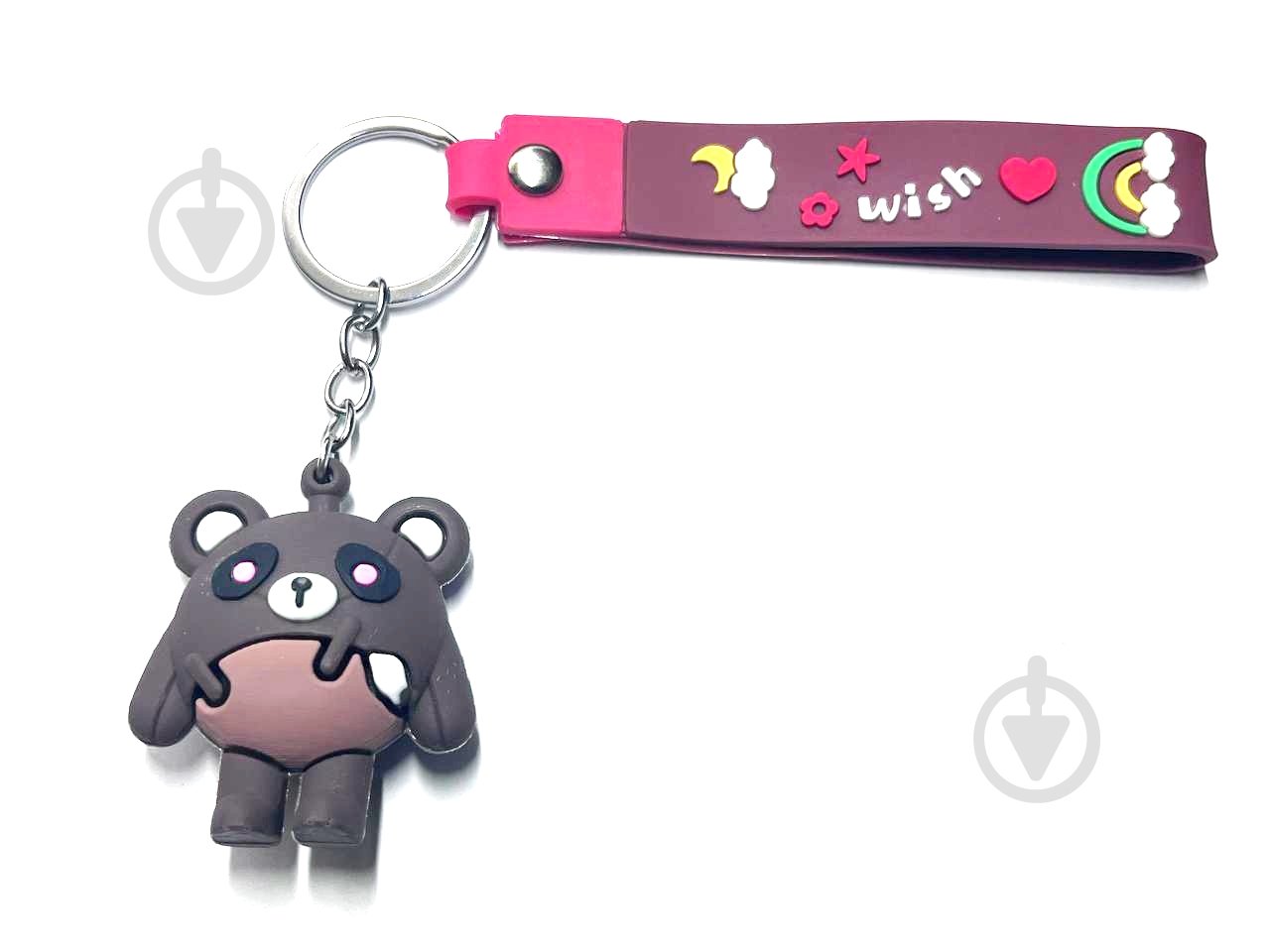 Брелок для ключей Медведь коричневый - фото 1