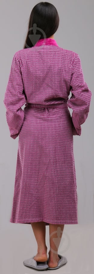 Халат Cawo Checked р. 38 розовый - фото 2