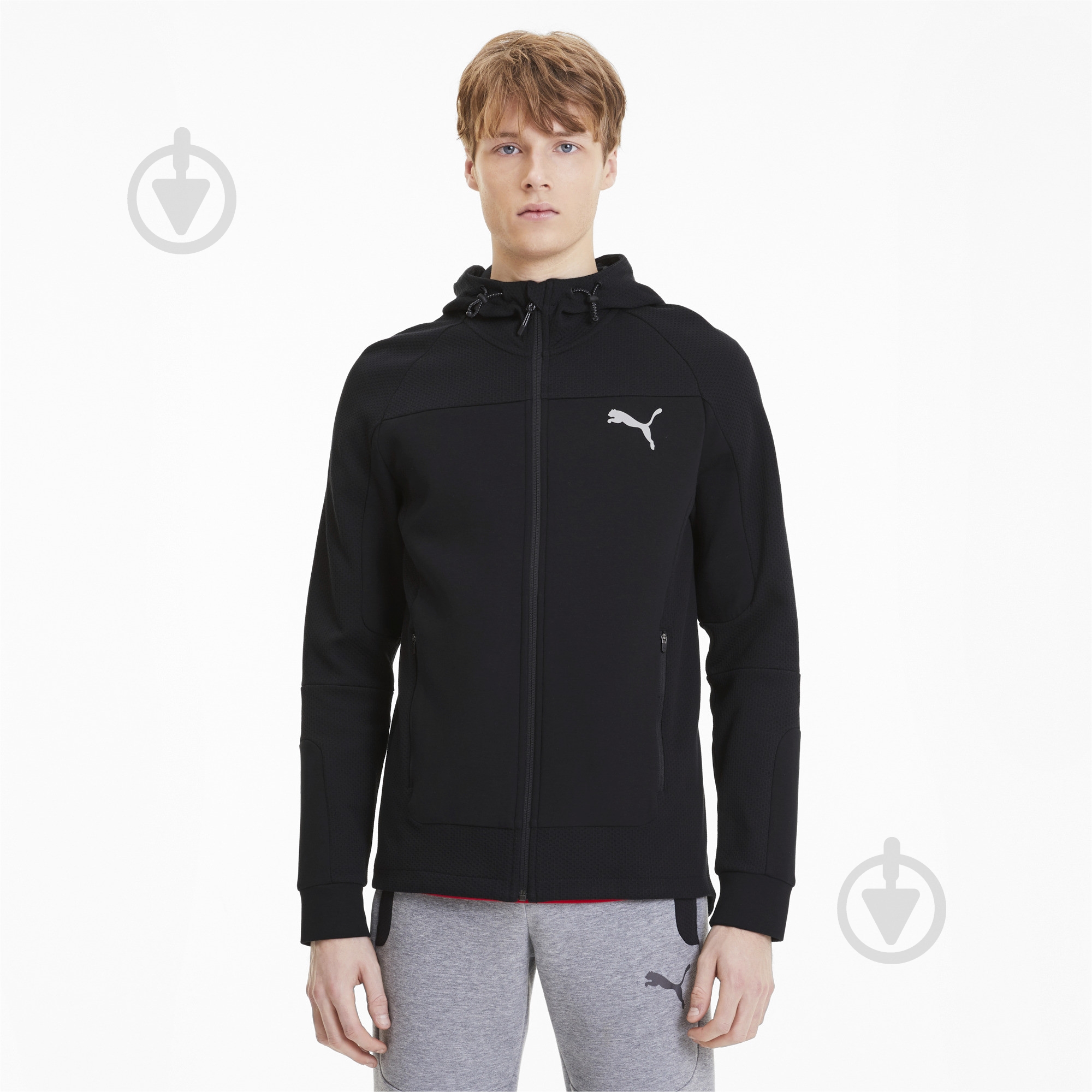 Джемпер Puma EVOSTRIPE Hooded Jacket 58148601 р. XL чорний - фото 1 Джемпер Puma EVOSTRIPE Hooded Jacket 58148601 р. XL чорний - фото 1